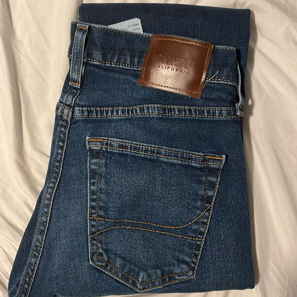 Mens Hollister bootcut jeans medium/dark wash preowned size 28x32